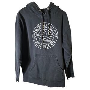 HUNTINGTON BEACH Surf and Sport Black Fade Active Sporty Pullover Hoodie SZ  L